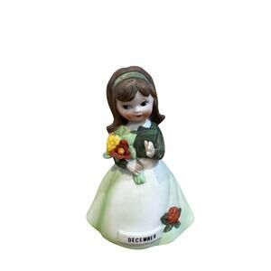 Geo. Z. Lefton porcelain December birthday/flower girl figurine made in Japan